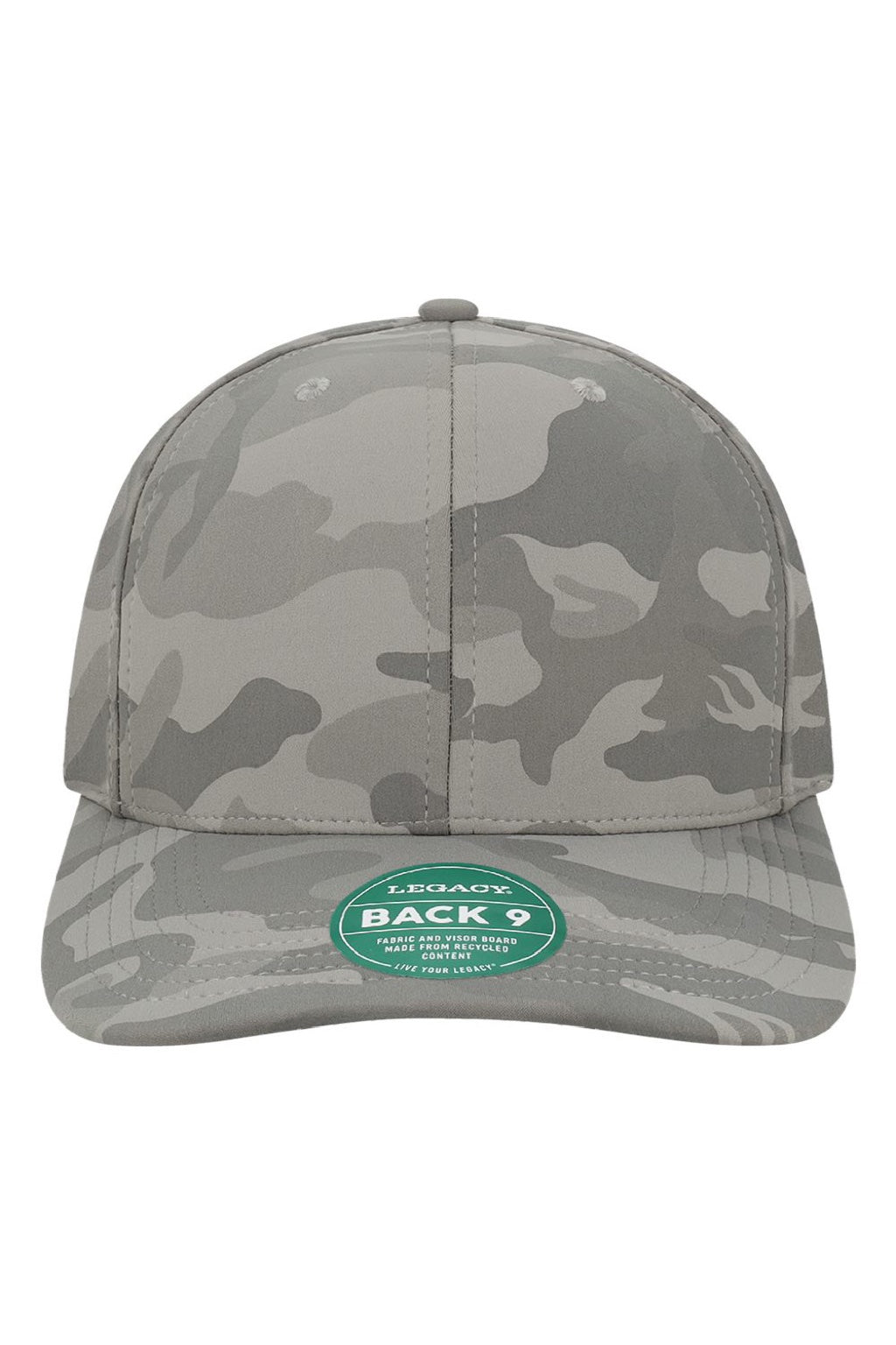 Legacy Hats B9A Mens Back Nine Adjustable Hat Storm Camo Flat Front