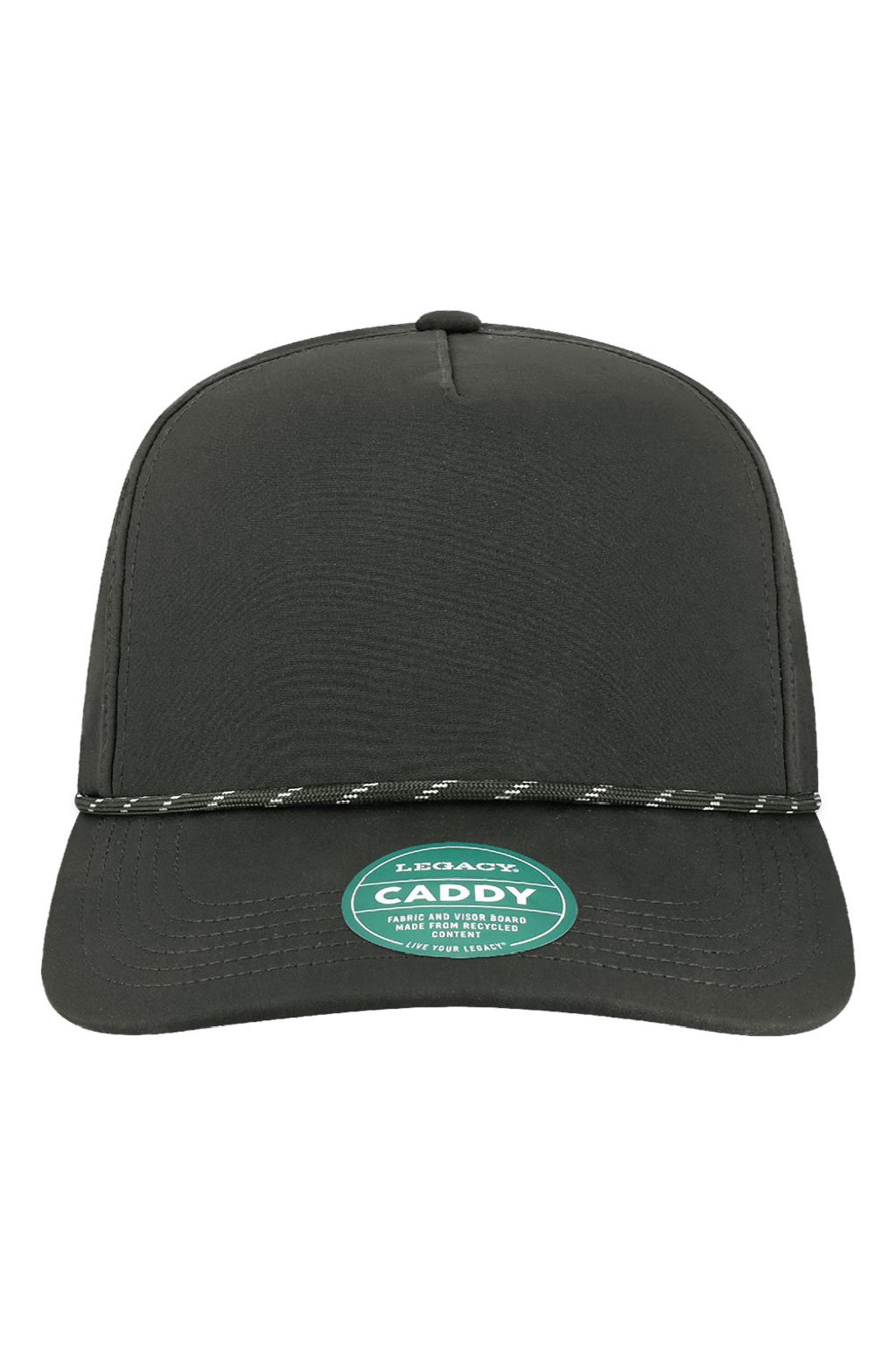 Legacy Hats CADDY Mens The Caddy Adjustable Hat Black Flat Front