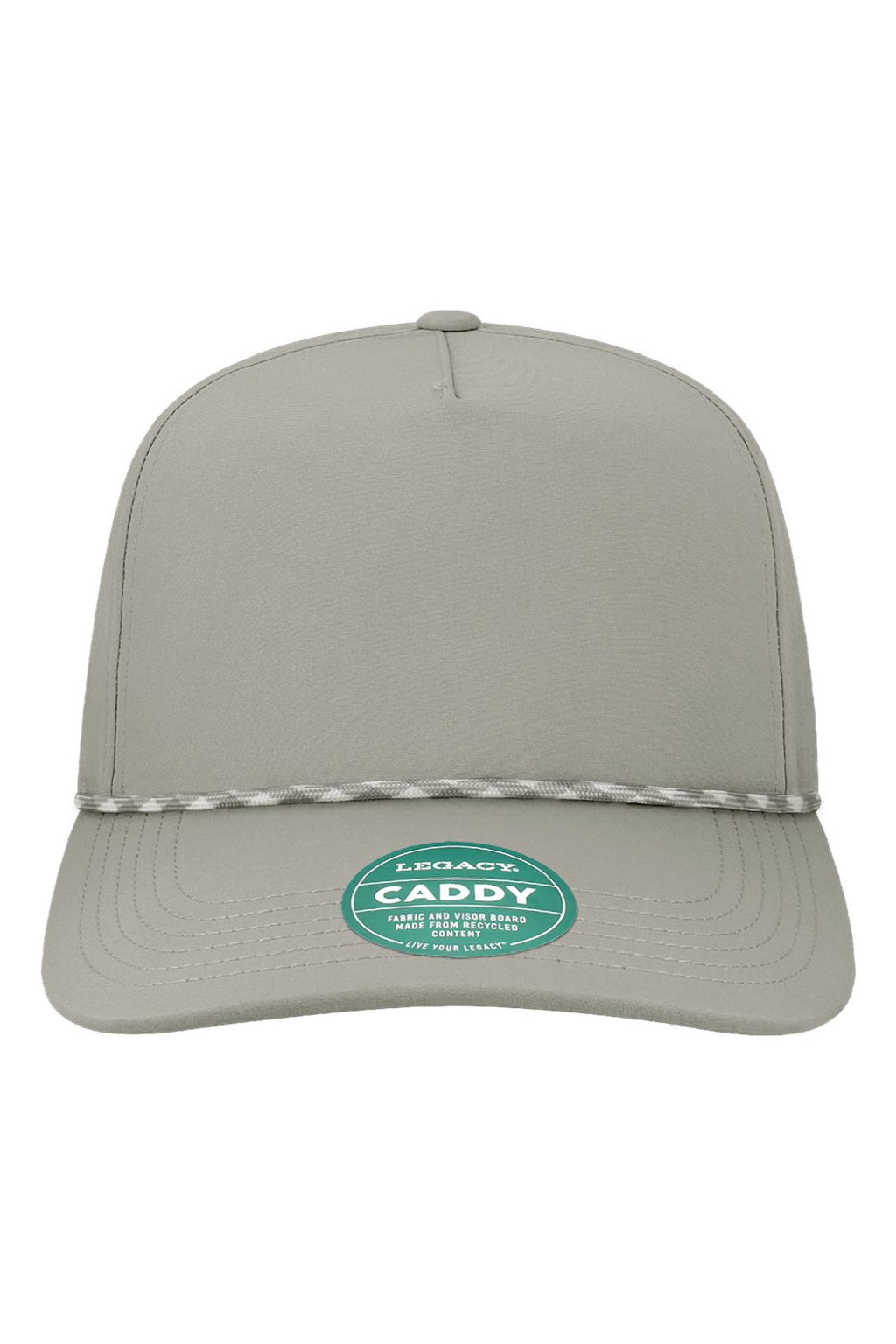 Legacy Hats CADDY Mens The Caddy Adjustable Hat Grey Flat Front