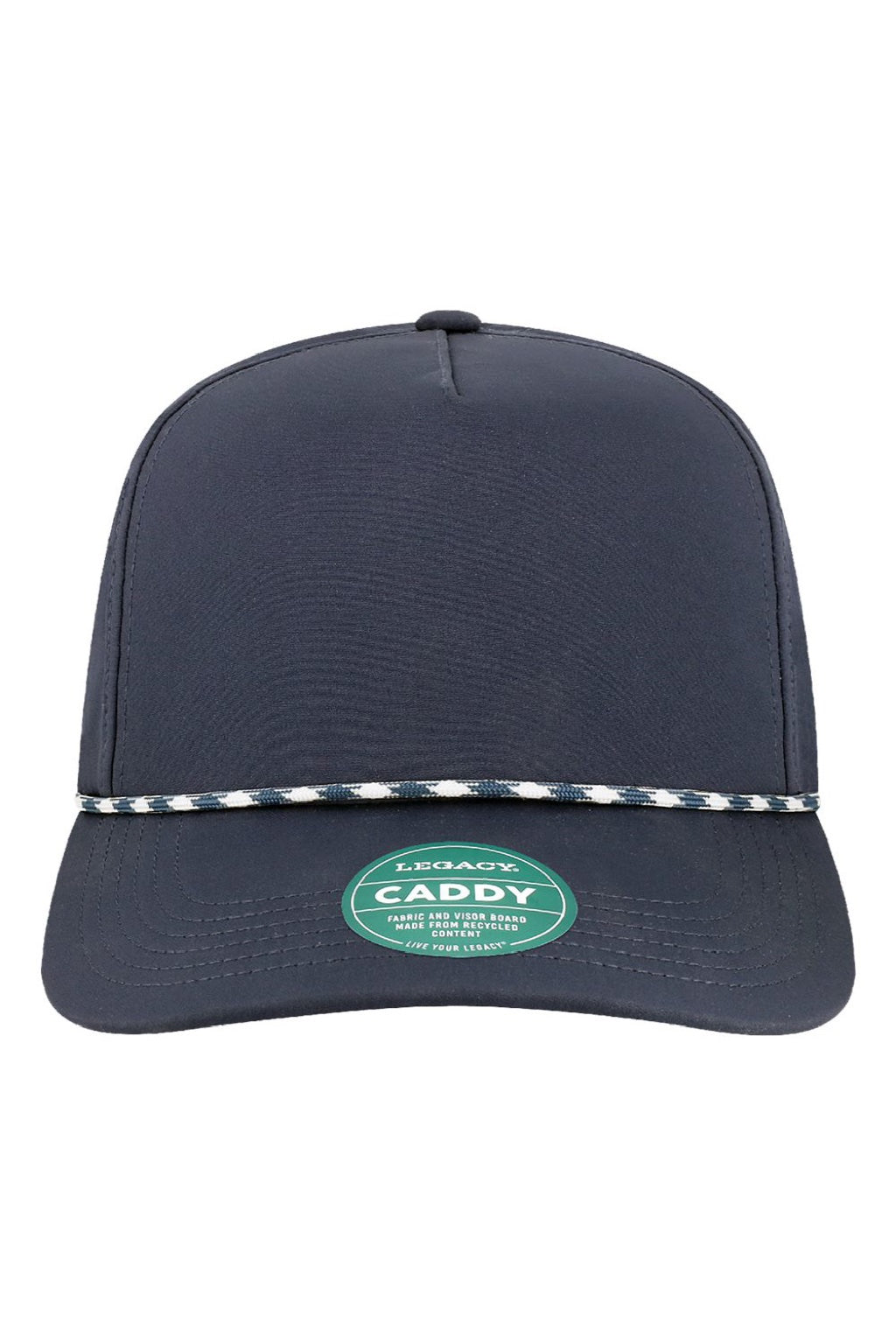 Legacy Hats CADDY Mens The Caddy Adjustable Hat Navy Blue Flat Front