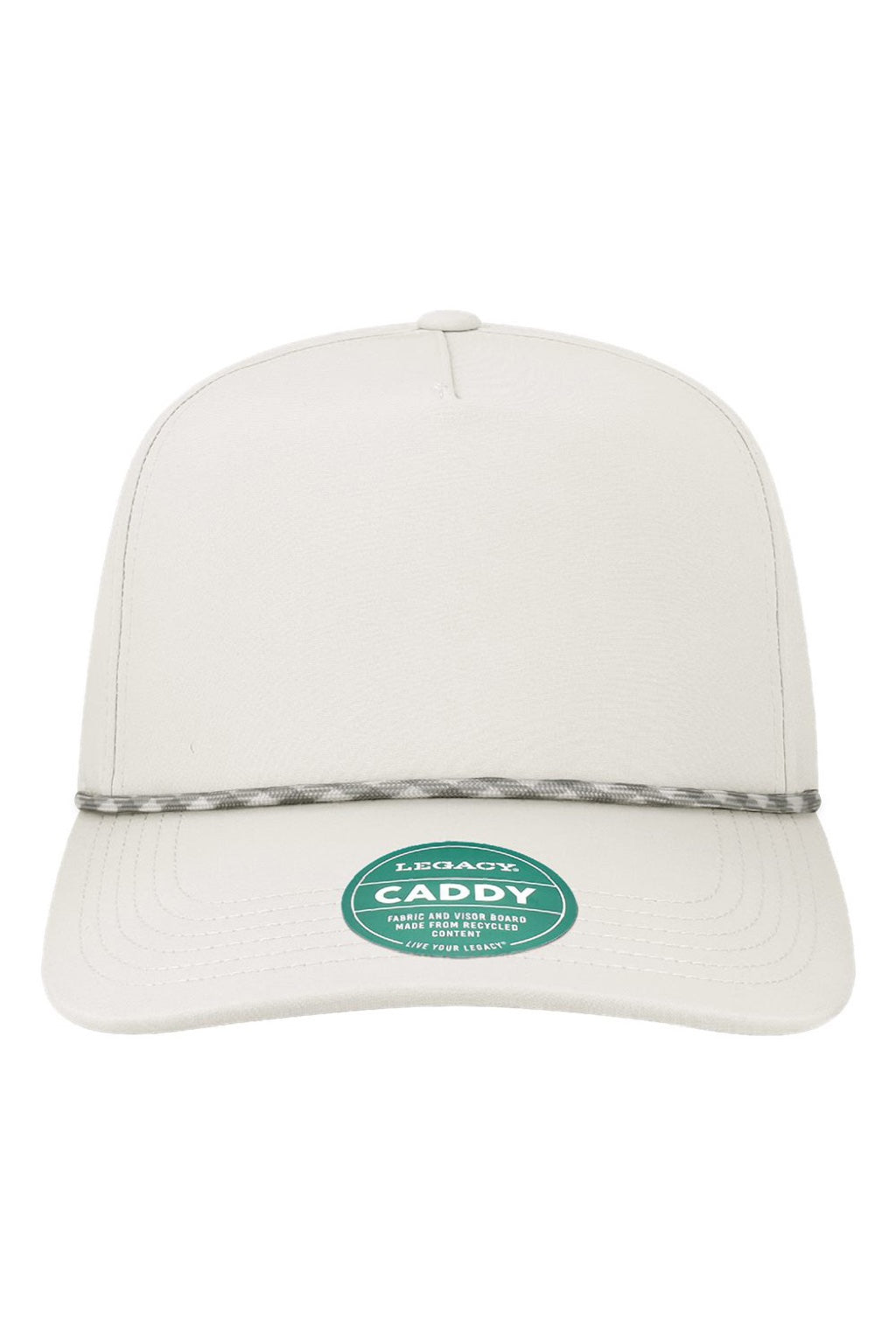 Legacy Hats CADDY Mens The Caddy Adjustable Hat White Flat Front