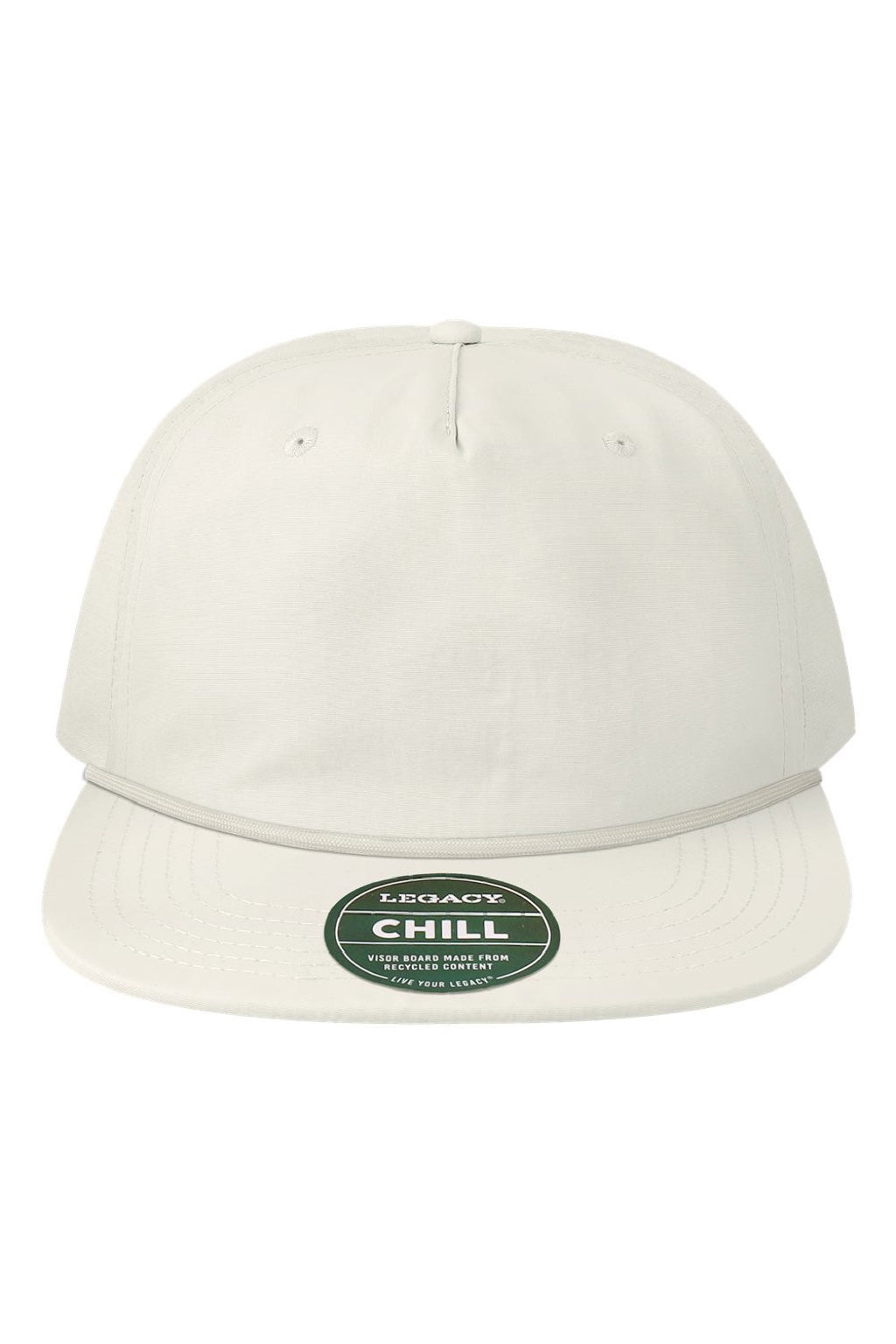 Legacy Hats CHILL Mens The Chill Adjustable Hat Linen White Flat Front