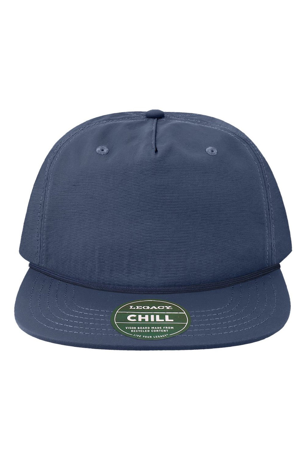 Legacy Hats CHILL Mens The Chill Adjustable Hat Navy Blue Flat Front