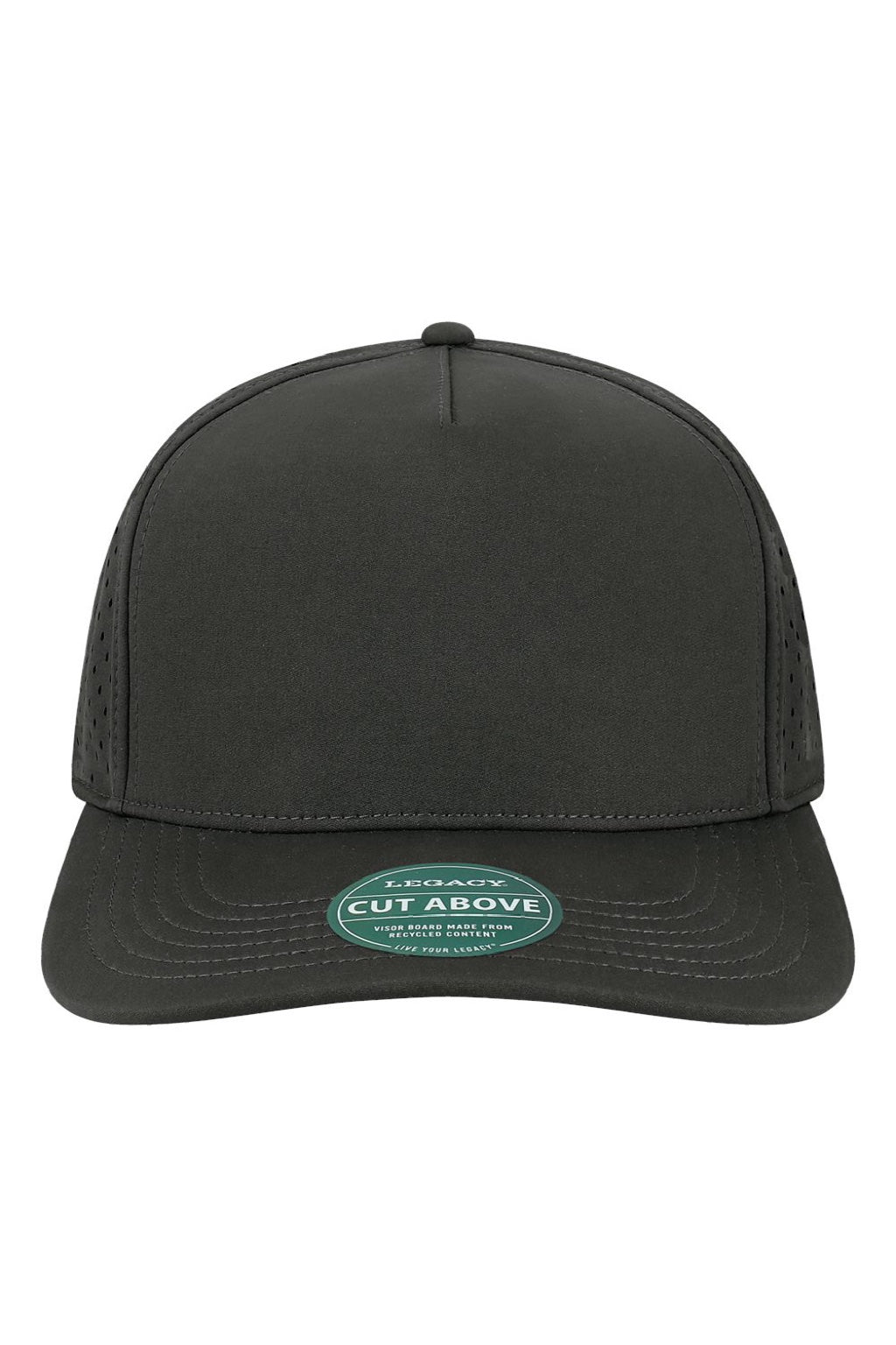 Legacy Hats CUT Mens The Cut Above Snapback Hat Black Flat Front