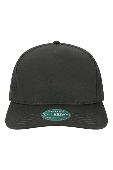 Legacy Hats CUT Mens The Cut Above Snapback Hat Black Flat Front