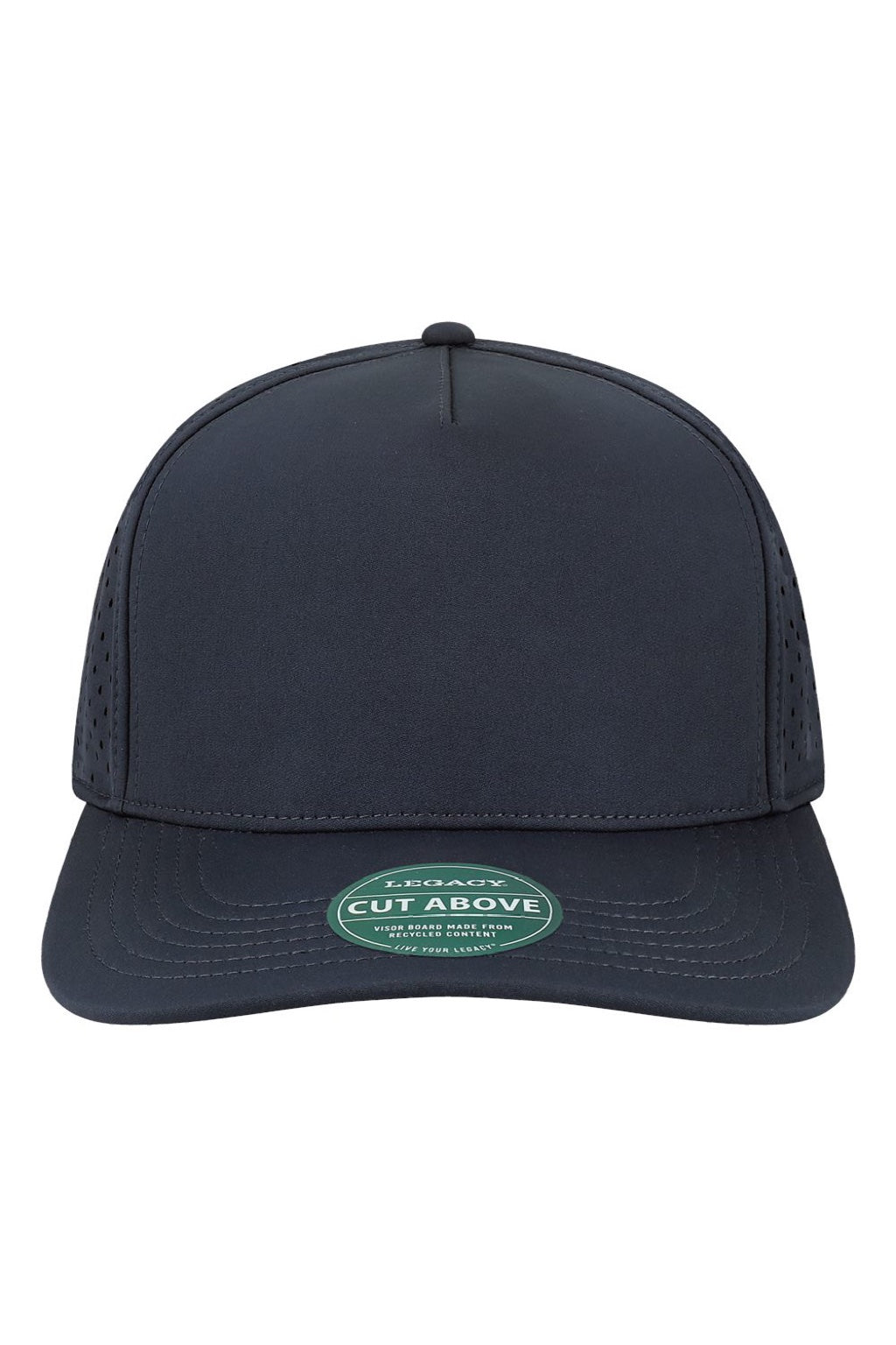 Legacy Hats CUT Mens The Cut Above Snapback Hat Navy Blue Flat Front