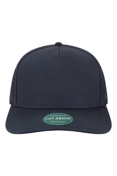 Legacy Hats CUT Mens The Cut Above Snapback Hat Navy Blue Flat Front