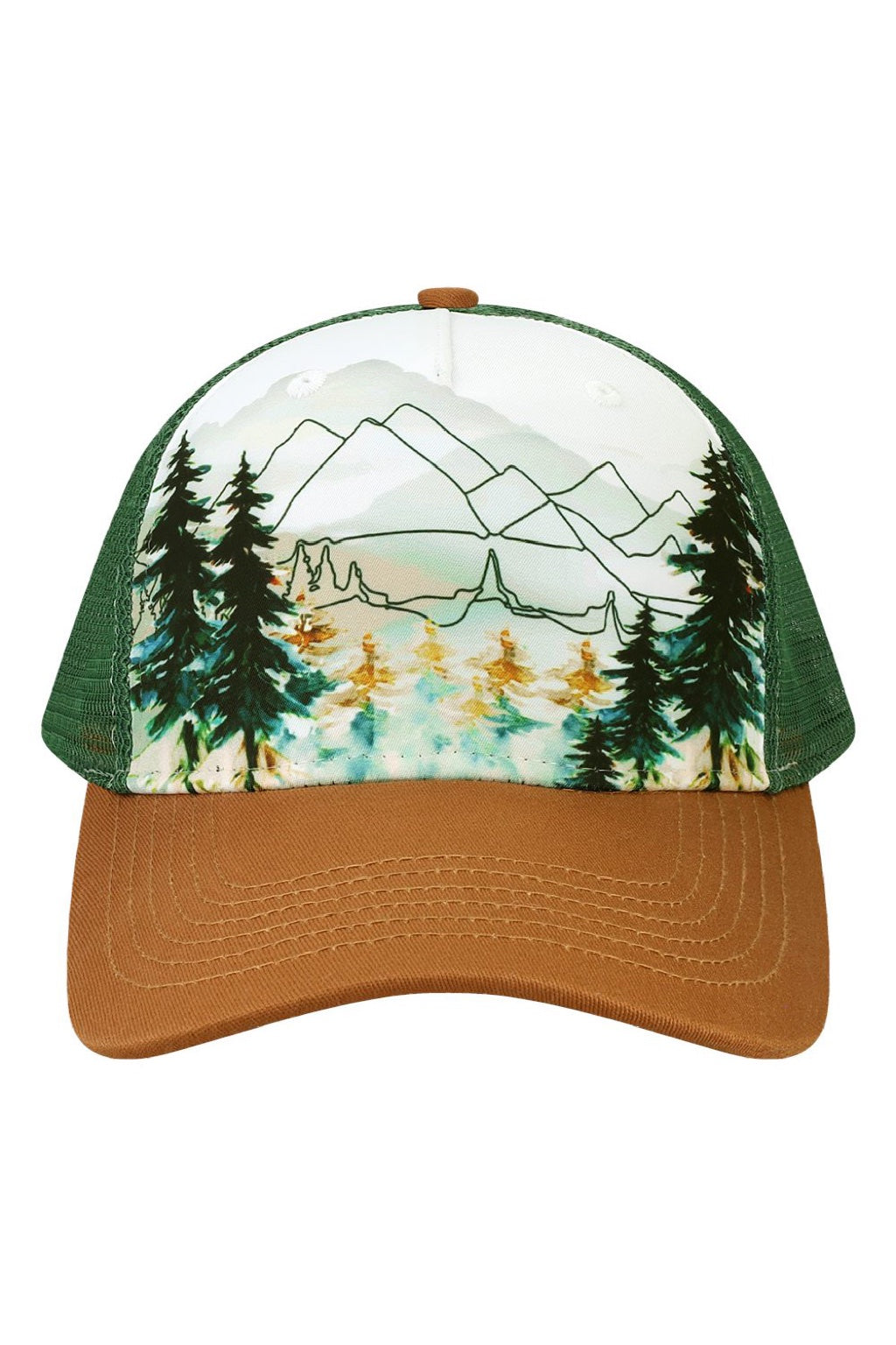 LOCALE Hats 5PTKR Mens Adjustable Trucker Hat Explorer Flat Front
