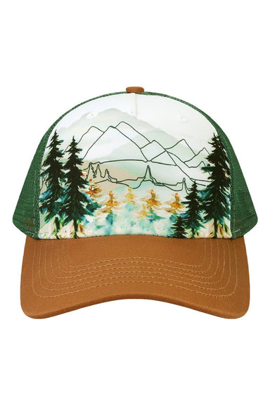 LOCALE Hats 5PTKR Mens Adjustable Trucker Hat Explorer Flat Front