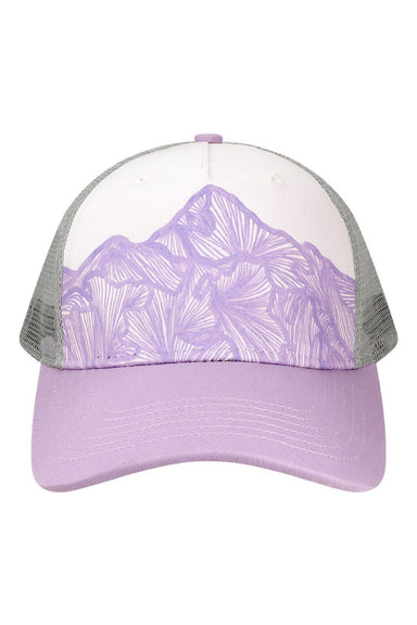 LOCALE Hats 5PTKR Mens Adjustable Trucker Hat Purple Ranges Flat Front