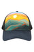 LOCALE Hats 5PTKR Mens Adjustable Trucker Hat Sunset Hills Flat Front