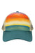 LOCALE Hats 5PTKR Mens Adjustable Trucker Hat Watercolor Sunset Flat Front
