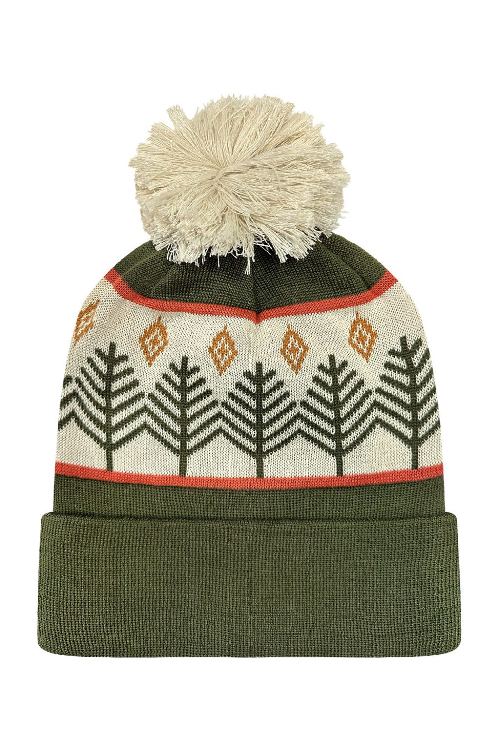 LOCALE Hats GRNDSR Mens Grand Recycled Beanie Rustic Trees Flat Front
