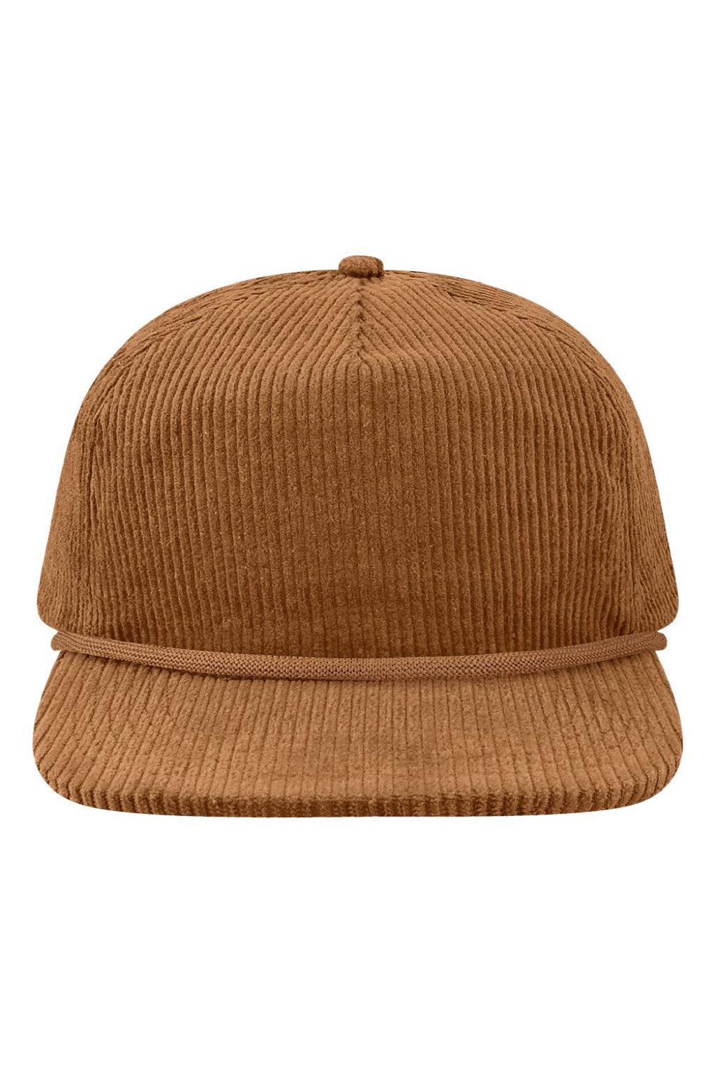 LOCALE Hats WILSON Mens Unstructured Snapback Rope Hat Camel Brown Flat Front