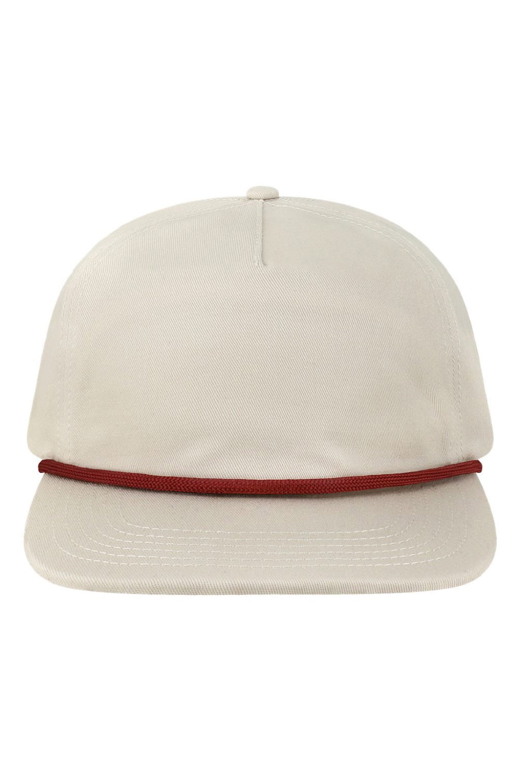 LOCALE Hats WILSON Mens Unstructured Snapback Rope Hat Cream Flat Front