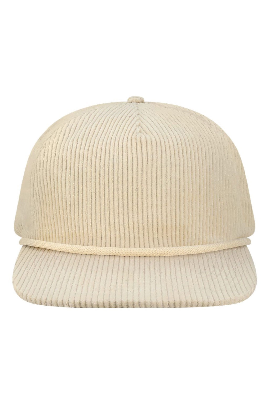 Locale Hats WILSON Mens Unstructured Snapback Rope Hat Ivory Flat Front