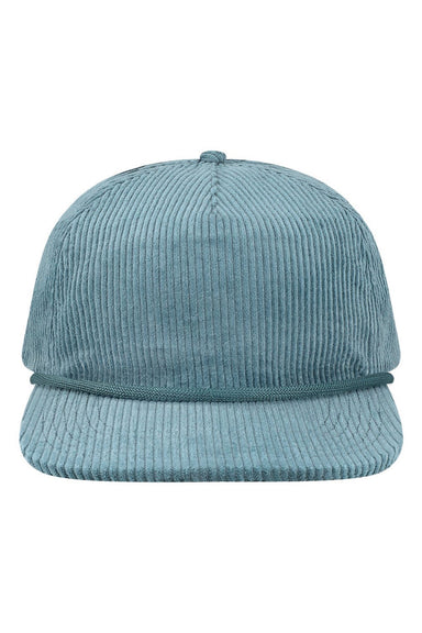 LOCALE Hats WILSON Mens Unstructured Snapback Rope Hat Lake Blue Flat Front