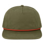 Locale Hats Mens Unstructured Snapback Rope Hat - Olive Green - New