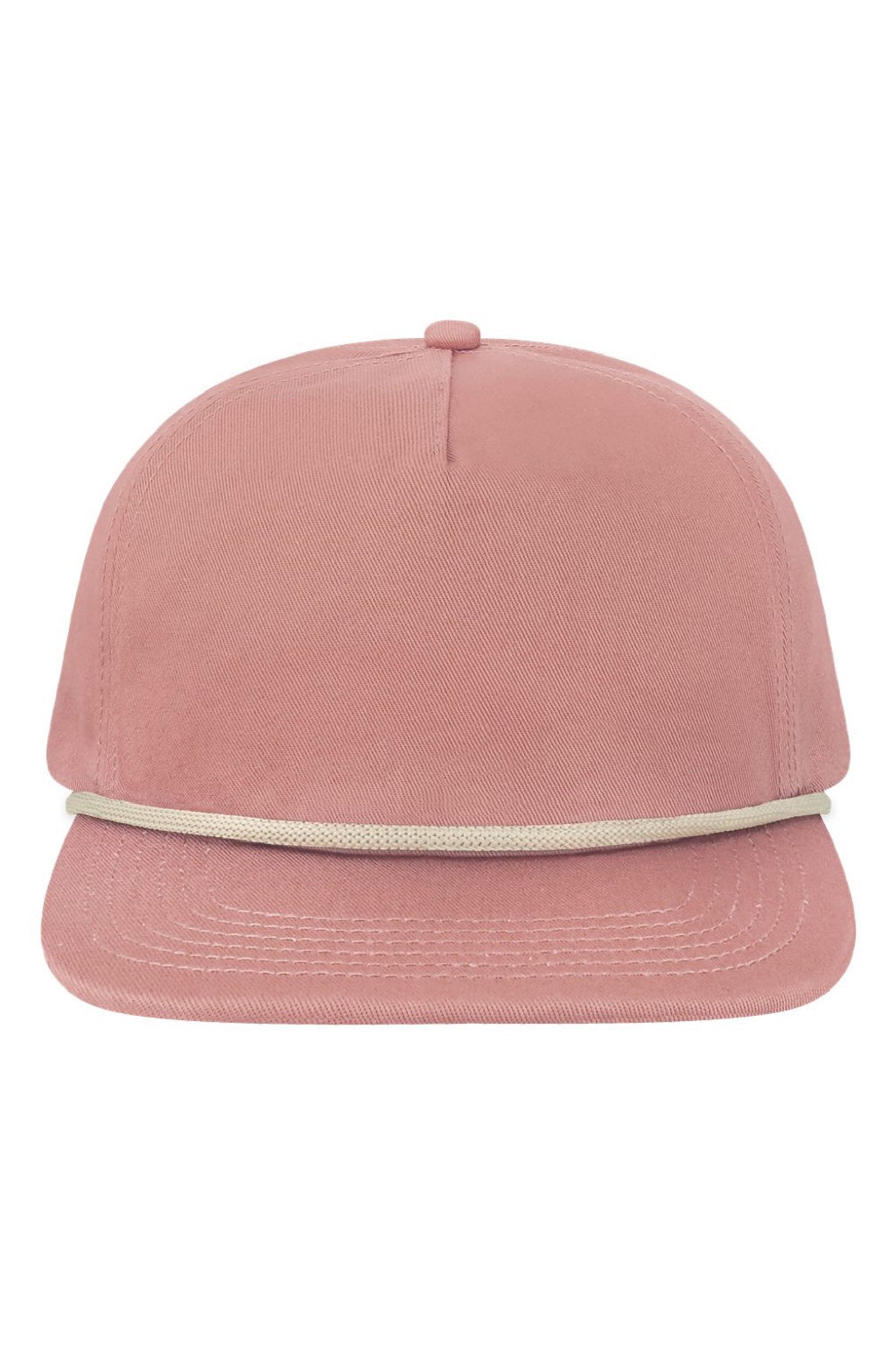 LOCALE Hats WILSON Mens Unstructured Snapback Rope Hat Rose Pink/Cream Flat Front