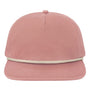 Locale Hats Mens Unstructured Snapback Rope Hat - Rose Pink/Cream - New