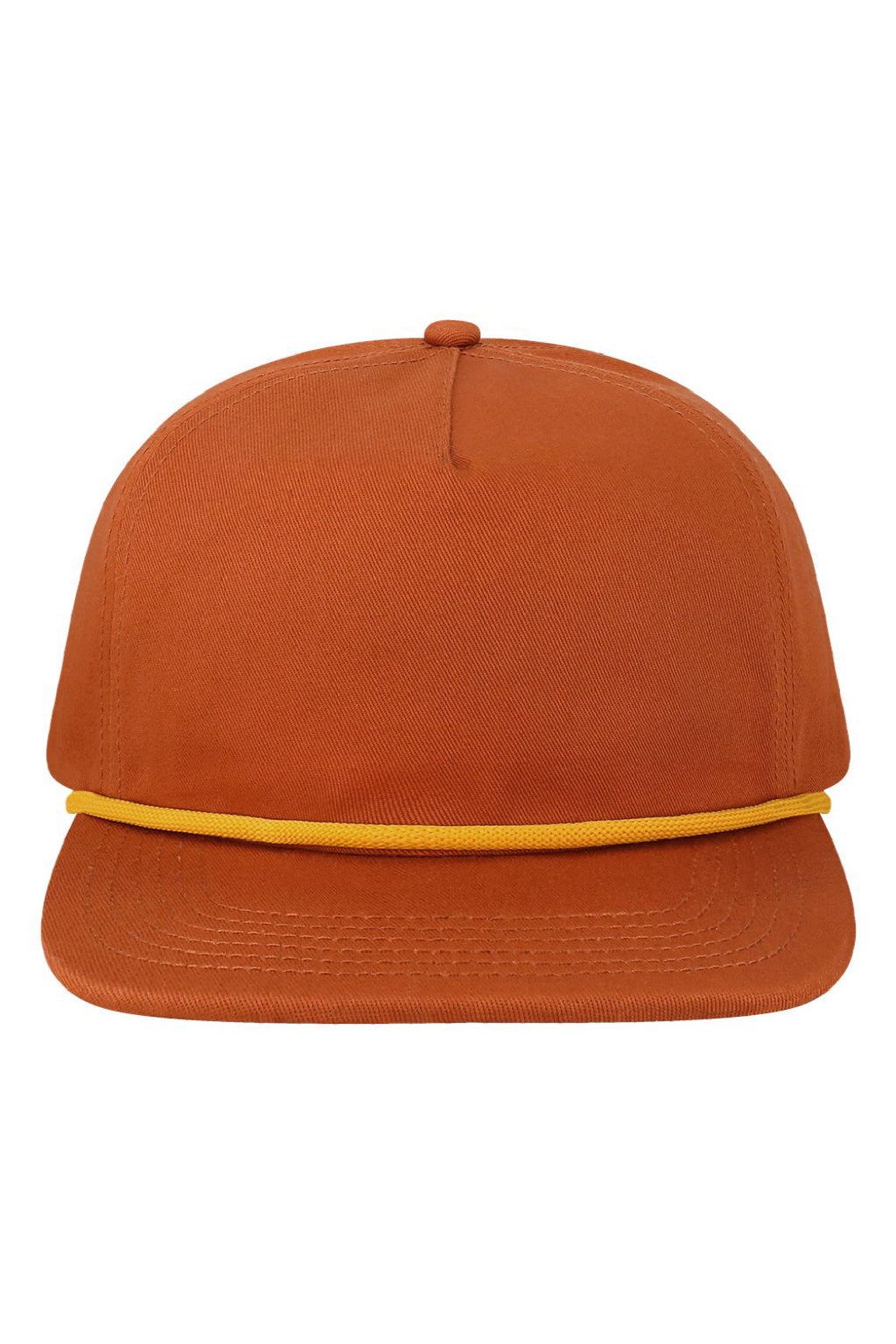 LOCALE Hats WILSON Mens Unstructured Snapback Rope Hat Rust Orange Flat Front