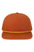 LOCALE Hats WILSON Mens Unstructured Snapback Rope Hat Rust Orange Flat Front