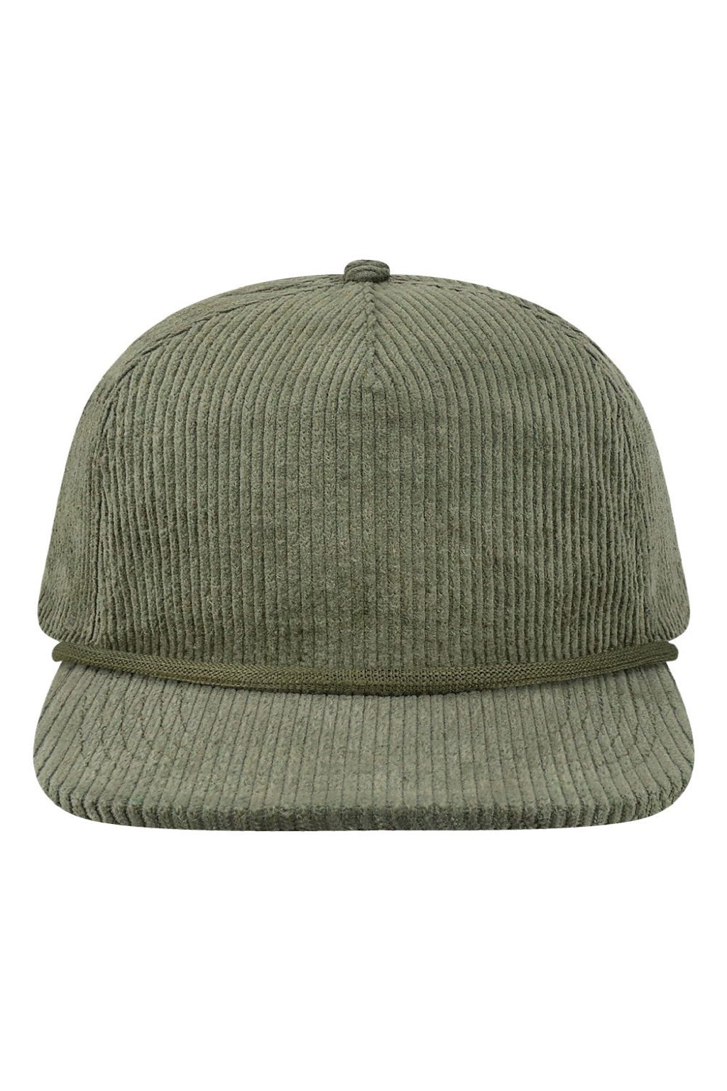 LOCALE Hats WILSON Mens Unstructured Snapback Rope Hat Sage Green Flat Front
