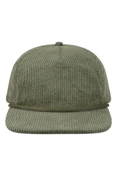 LOCALE Hats WILSON Mens Unstructured Snapback Rope Hat Sage Green Flat Front
