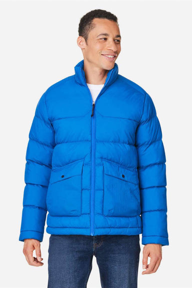 Core 365 CE720 Mens Inspire Full Zip Puffer Jacket True Royal Blue Model Front