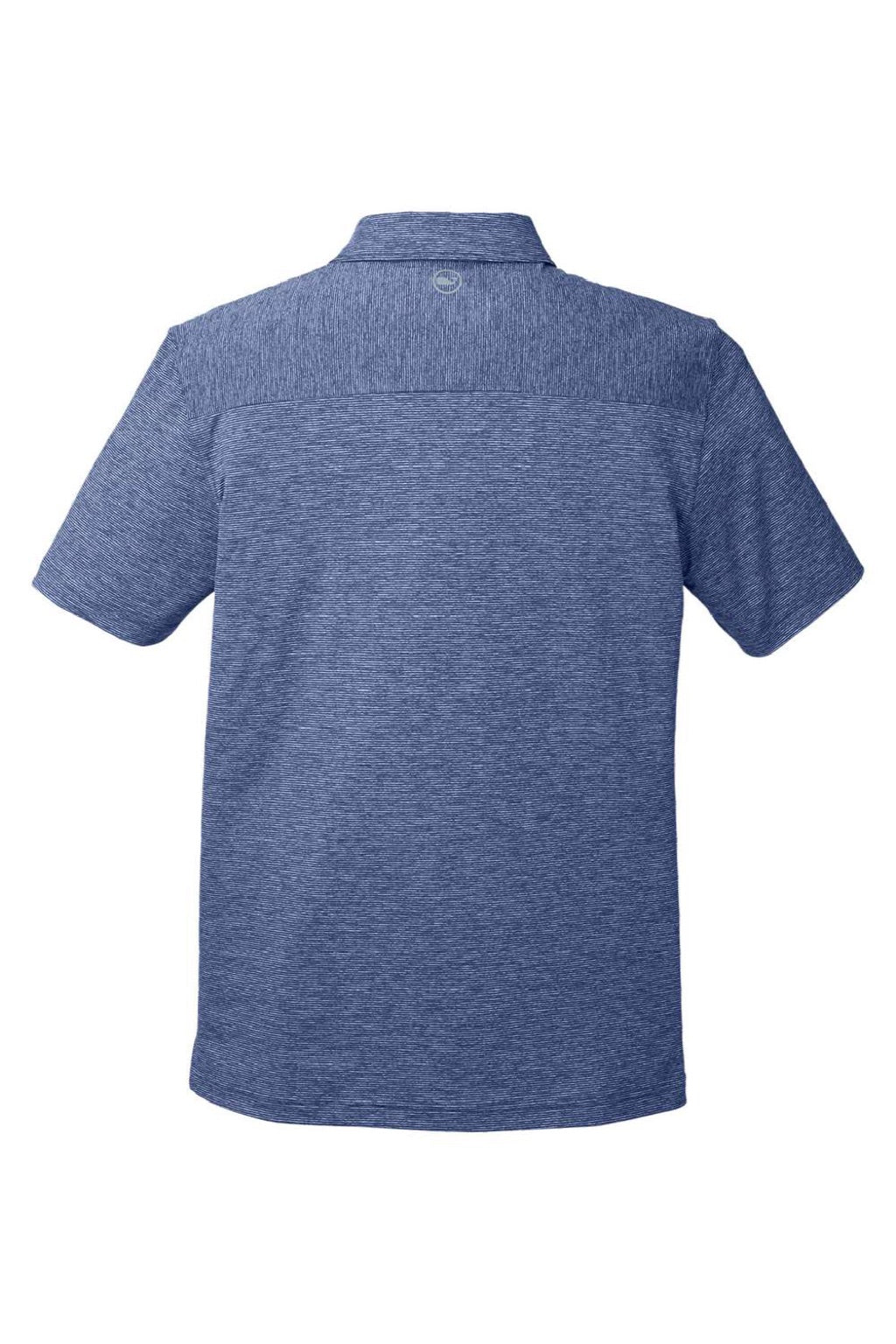 Vineyard Vines G011146 Mens Destin Stripe Sankaty Short Sleeve Polo Shirt Depth Blue Flat Back