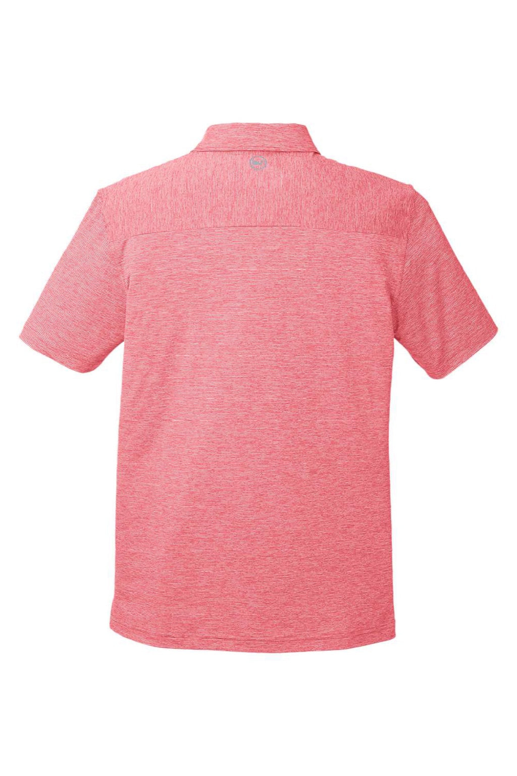 Vineyard Vines G011146 Mens Destin Stripe Sankaty Short Sleeve Polo Shirt Lobster Reef Pink Flat Back