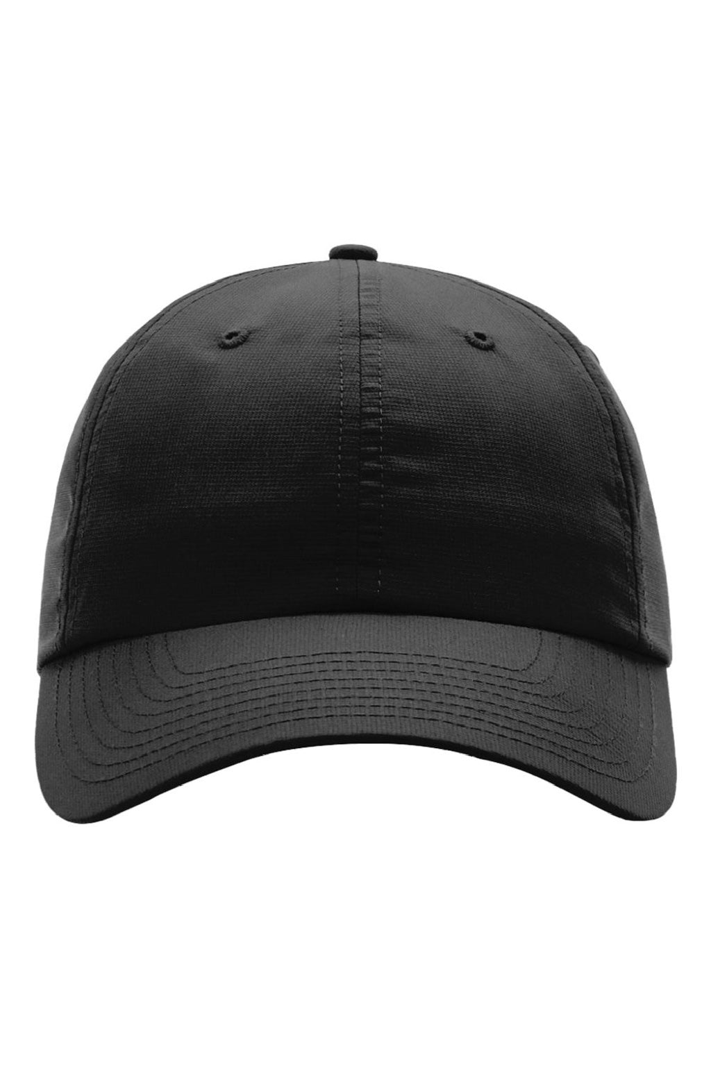 Richardson Hats 220 Mens Relaxed Performance Lite Adjustable Hat Black Flat Front