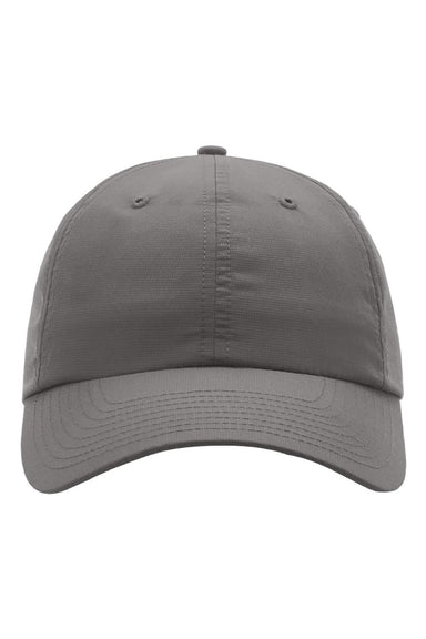 Richardson Hats 220 Mens Relaxed Performance Lite Adjustable Hat Charcoal Grey Flat Front
