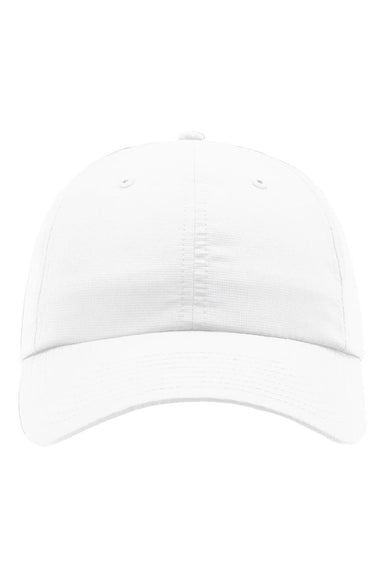 Richardson Hats 220 Mens Relaxed Performance Lite Adjustable Hat White Flat Front
