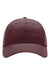 Richardson Hats 225 Mens Casual Performance Adjustable Hat Maroon Flat Front