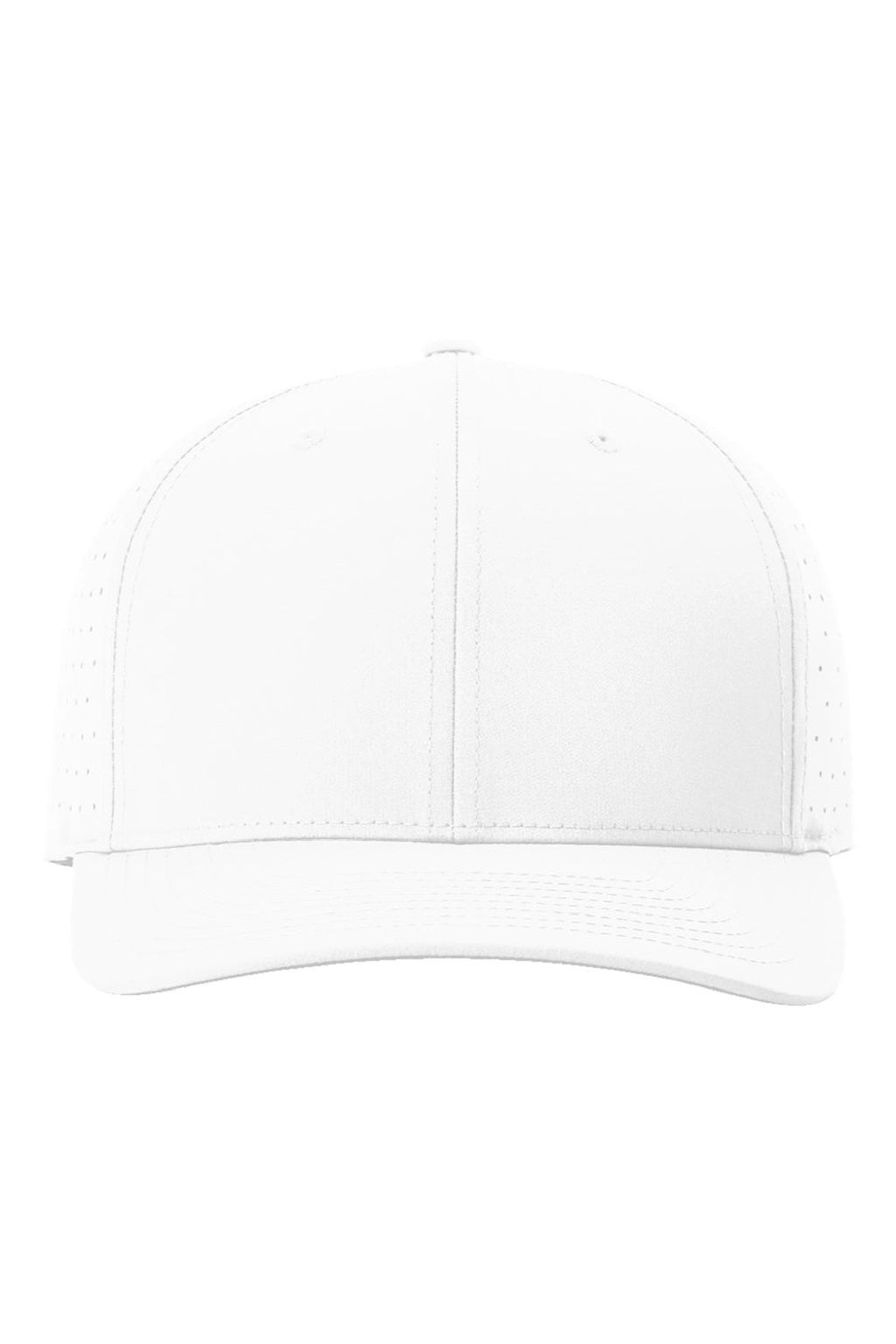 Richardson Hats 632 Mens Laser Perf R-Flex Snapback Hat White Flat Front