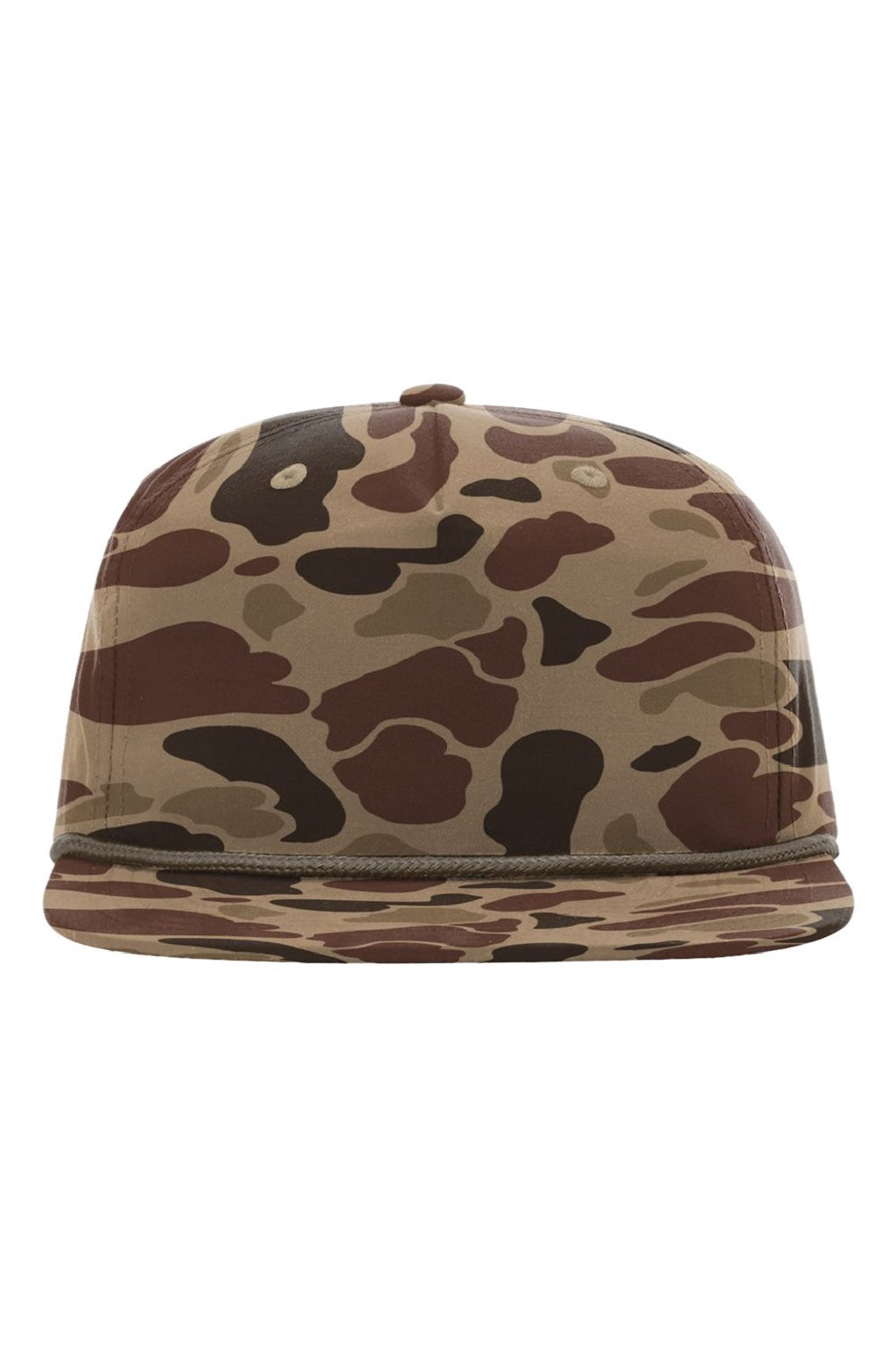 Richardson Hats 256P Mens Printed Umpqua Snapback Hat Bark Duck Camo/Brown Flat Front