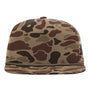 Richardson Hats Mens Printed Umpqua UPF 50+ Snapback Hat - Bark Duck Camo/Brown - New