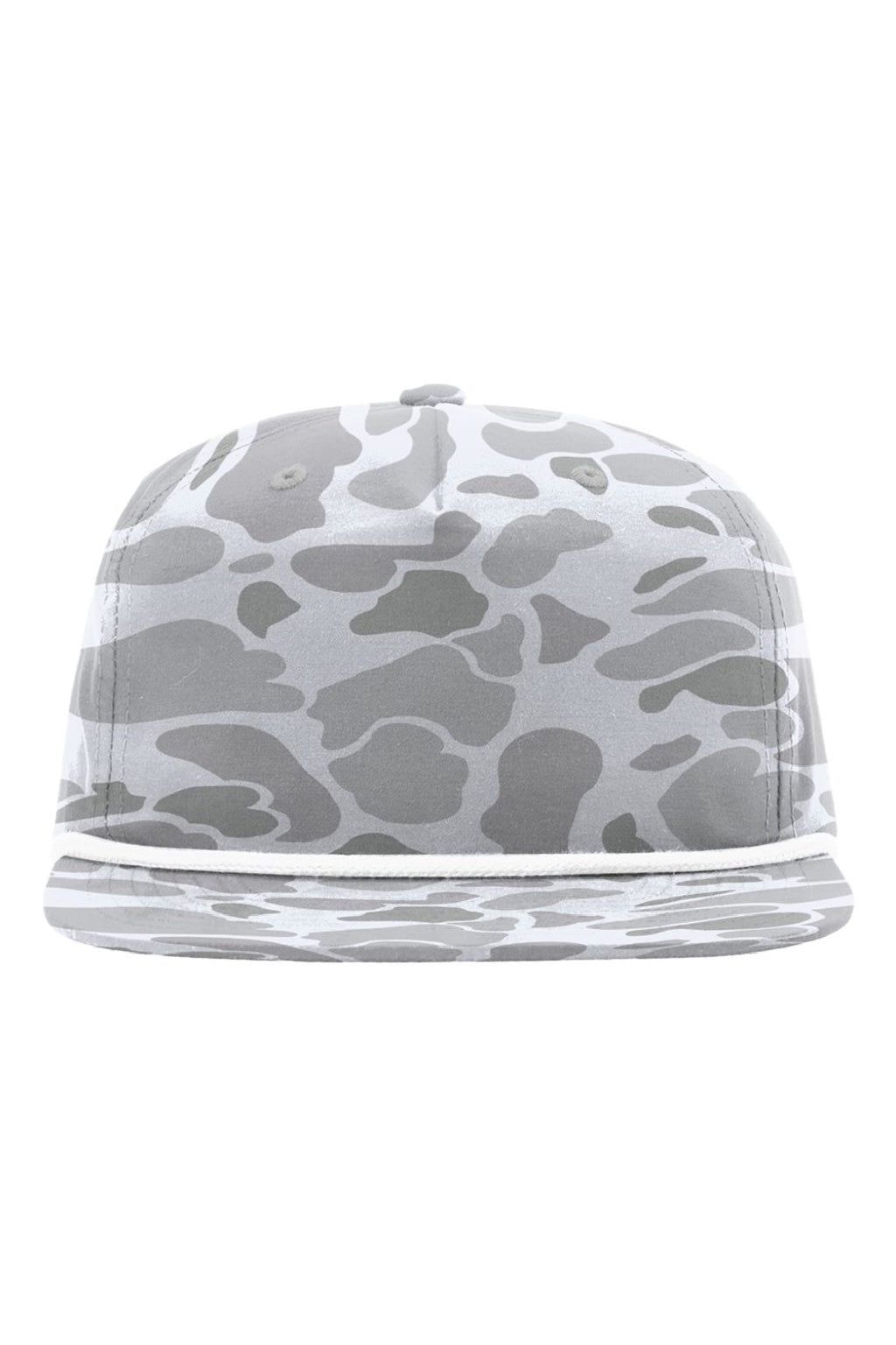Richardson Hats 256P Mens Printed Umpqua Snapback Hat Blizzard White Duck Camo/White Flat Front