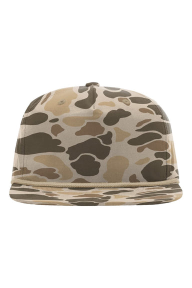 Richardson Hats 256P Mens Printed Umpqua Snapback Hat Harvest Duck Camo/Light Brown Flat Front