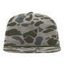 Richardson Hats Mens Printed Umpqua UPF 50+ Snapback Hat - Marsh Duck Camo/Olive Green - New