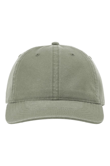 Richardson Hats 324RE Mens Odell Adjustable Hat Olive Green Flat Front