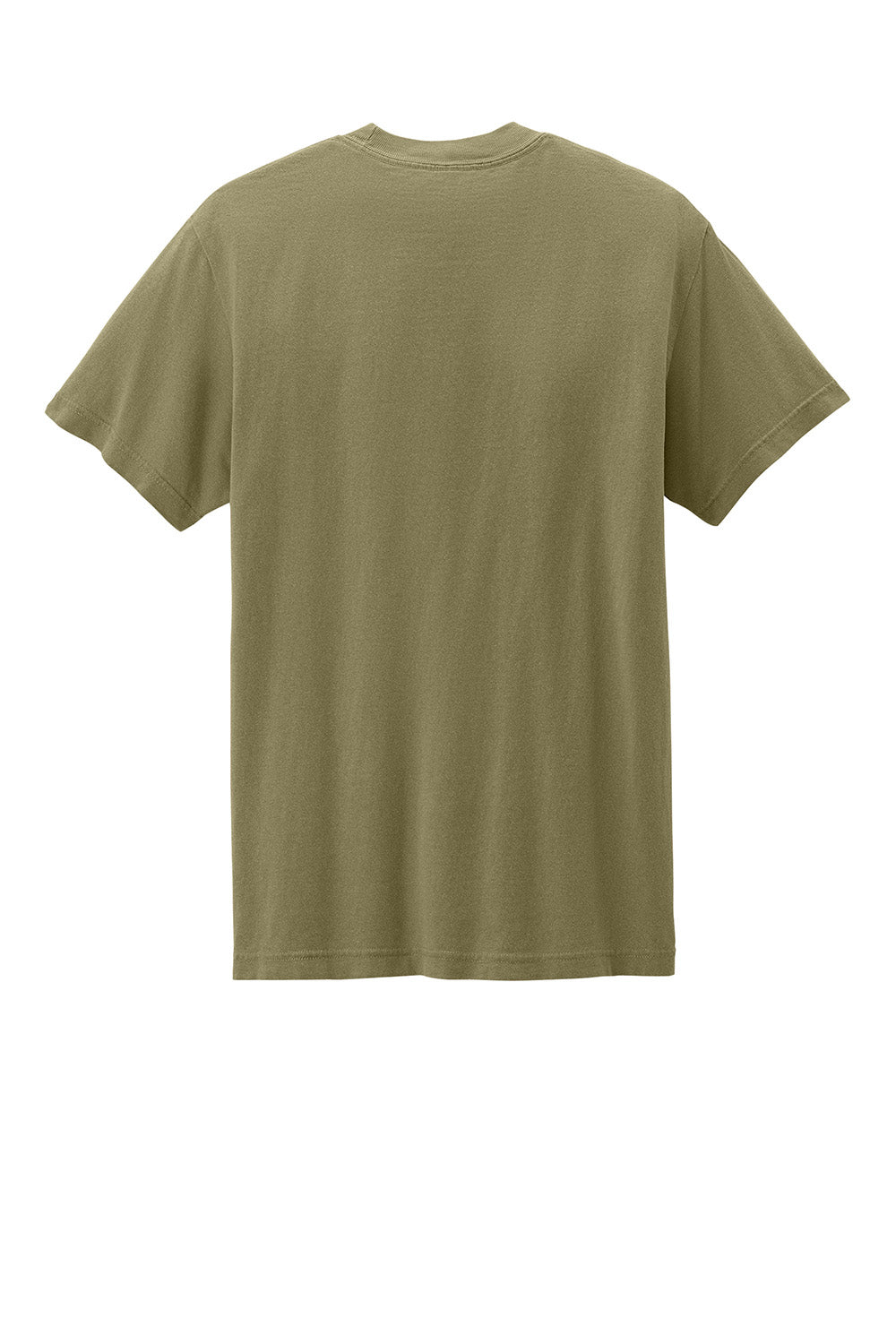 American Apparel 1301GD Mens Garment Dyed Short Sleeve Crewneck T-Shirt Faded Army Green Flat Back