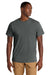 American Apparel 1301GD Mens Garment Dyed Short Sleeve Crewneck T-Shirt Faded Black Model Front