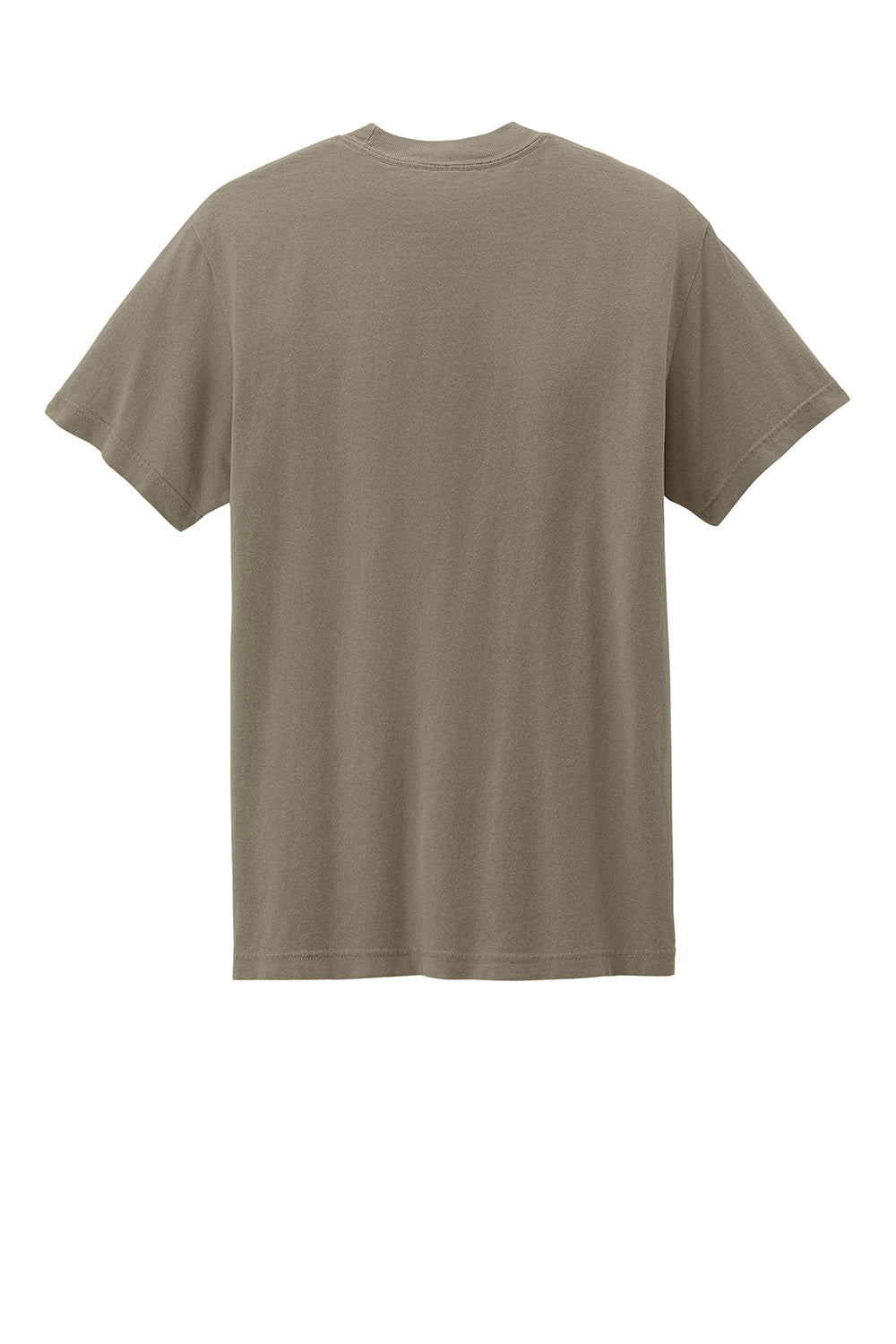 American Apparel 1301GD Mens Garment Dyed Short Sleeve Crewneck T-Shirt Faded Brown Flat Back