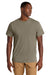 American Apparel 1301GD Mens Garment Dyed Short Sleeve Crewneck T-Shirt Faded Brown Model Front