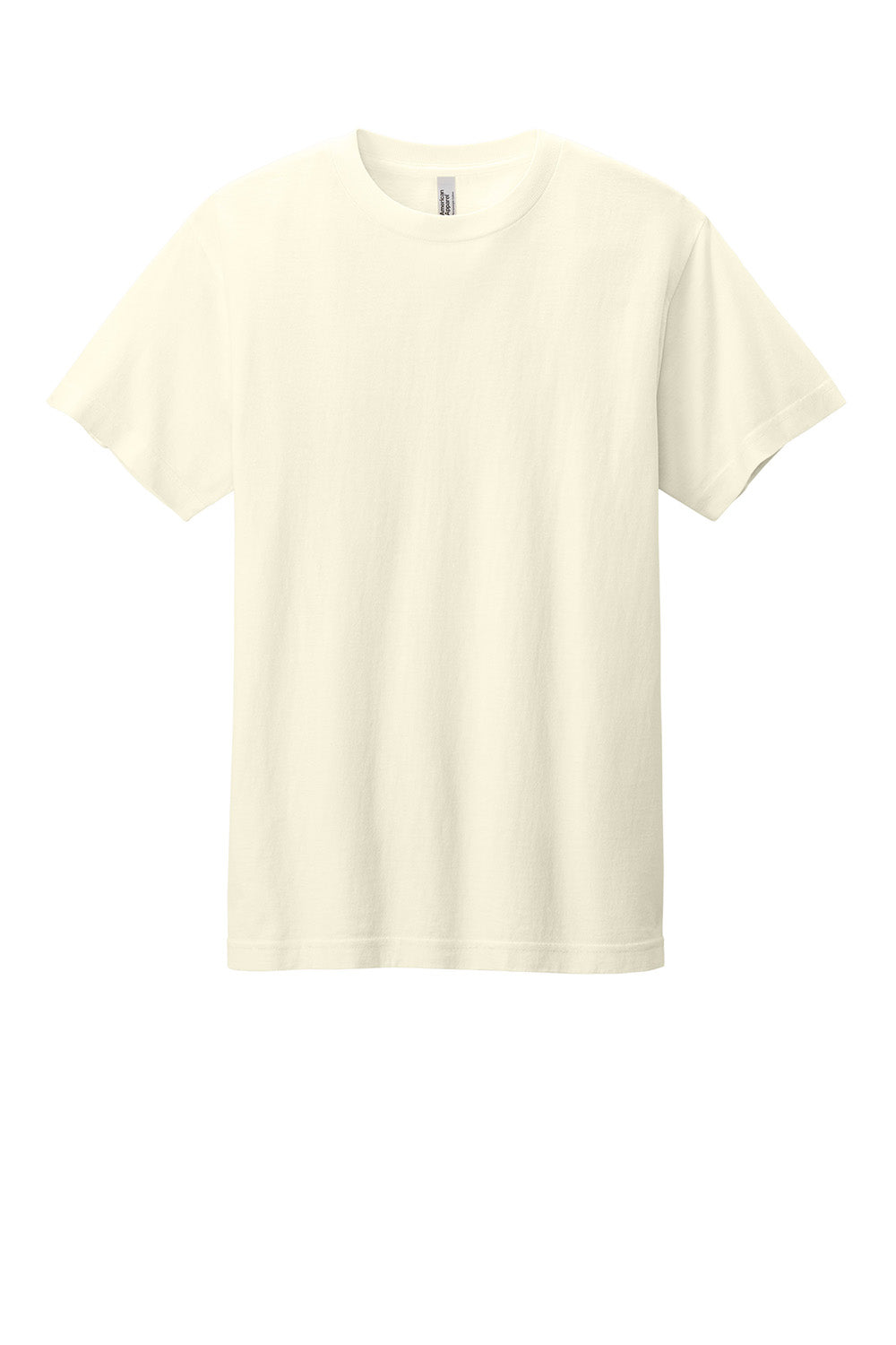 American Apparel 1301GD Mens Garment Dyed Short Sleeve Crewneck T-Shirt Faded Cream Flat Front