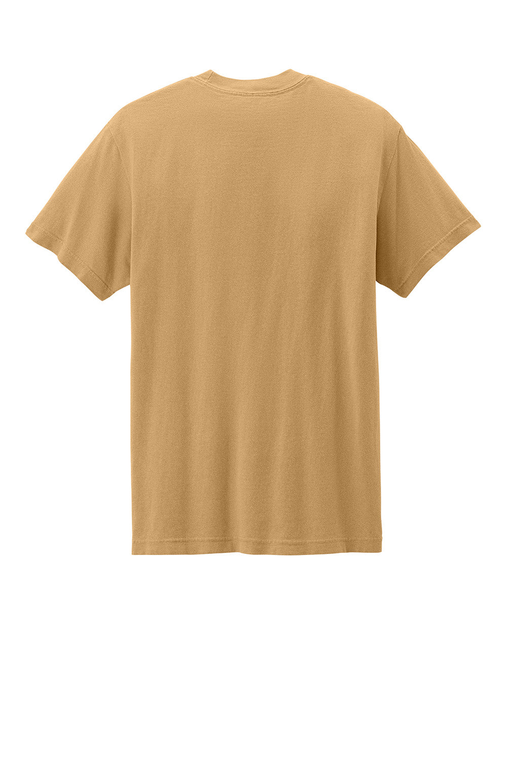 American Apparel 1301GD Mens Garment Dyed Short Sleeve Crewneck T-Shirt Faded Mustard Flat Back