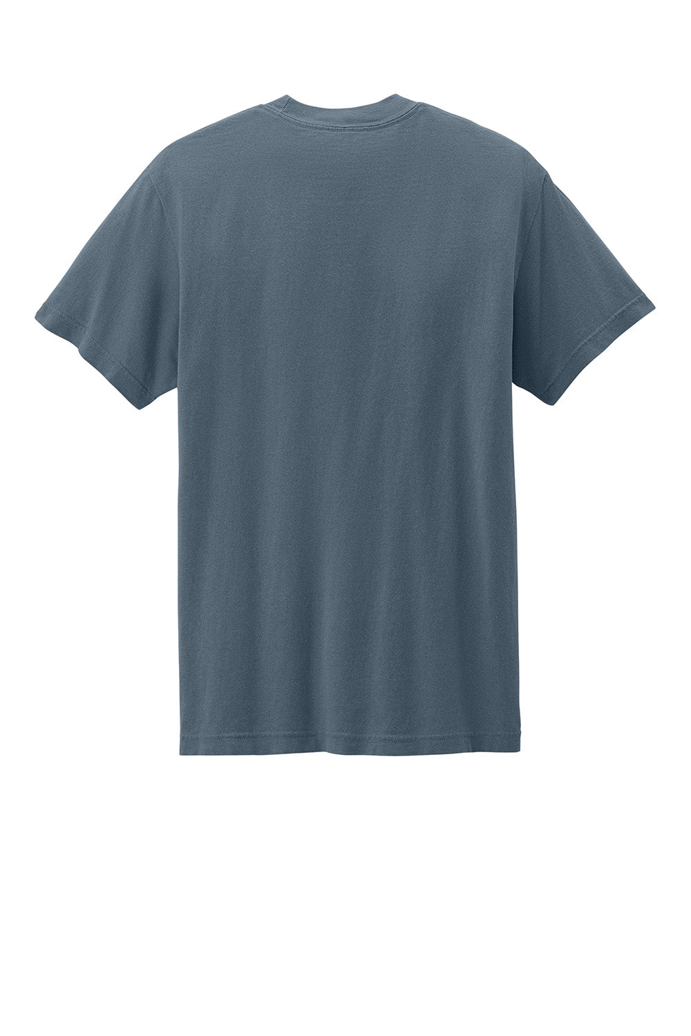 American Apparel 1301GD Mens Garment Dyed Short Sleeve Crewneck T-Shirt Faded Navy Blue Flat Back