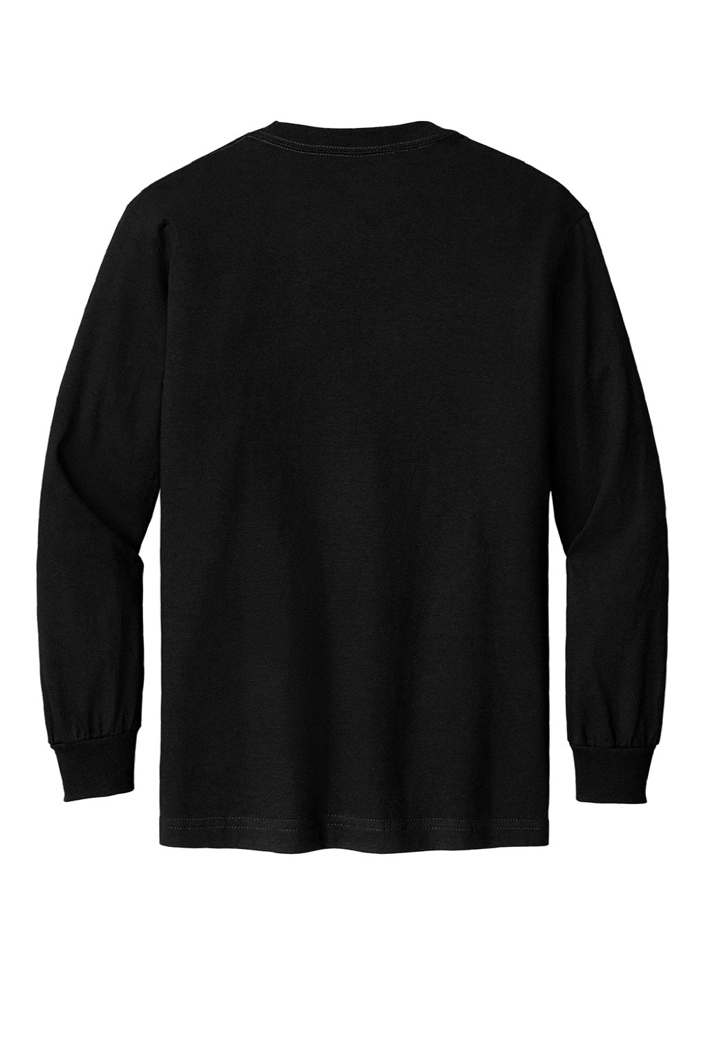 American Apparel 1304 Mens Long Sleeve Crewneck T-Shirt Black Model Flat Back